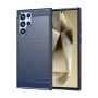 Калъф за Samsung Galaxy S24 Ultra - Techsuit - Карбонов силикон - Син