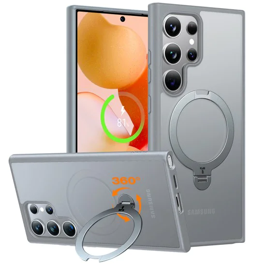 Калъф за Samsung Galaxy S24 Ultra - Torras Ostand Spin Series - Dark Grey