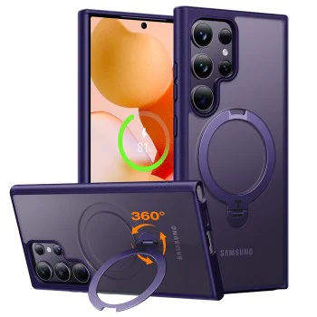 Калъф за Samsung Galaxy S24 Ultra - Torras Ostand Spin Series - Лилав