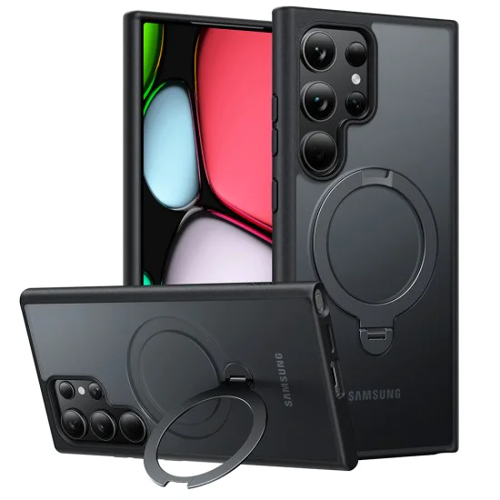 Калъф за Samsung Galaxy S24 Ultra - Torras Ostand Spin Series - черен