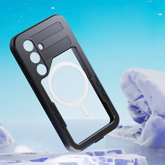 Калъф за Samsung Galaxy S24 - водоустойчив корпус ShellBox IP68 - черен