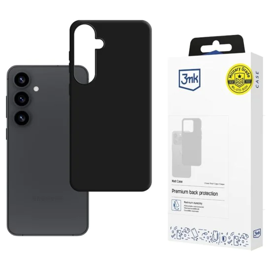 Калъф за Samsung Galaxy S25 - 3mk - Matt Case - Черен