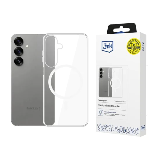 Калъф за Samsung Galaxy S25 - 3mk - Прозрачен MagCase - Прозрачен