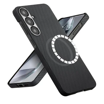 Калъф за Samsung Galaxy S25 - Aramid Fiber MagSafe - Черен