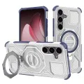 Калъф за Samsung Galaxy S25 - Carbon Shield PRO - син прозрачен
