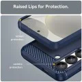 Калъф за Samsung Galaxy S25 - Carbon Silicone - Blue