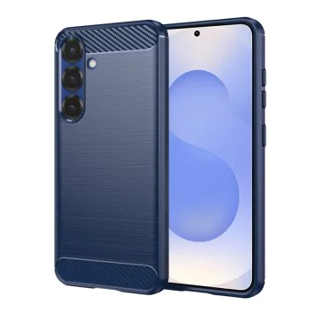 Калъф за Samsung Galaxy S25 - Carbon Silicone - Blue