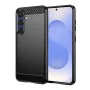 Калъф за Samsung Galaxy S25 - Carbon Silicone - Черен