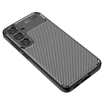 Калъф за Samsung Galaxy S25 - CarbonFiber - Черен