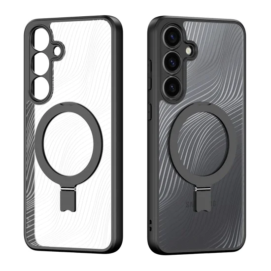Калъф за Samsung Galaxy S25 - Dux Ducis Aimo Aimo MagSafe MagSafe Magnetic Stand - Черен