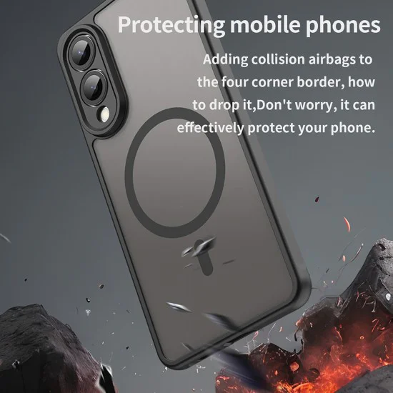 Калъф за Samsung Galaxy S25 Edge - HaloFrost II MagSafe - Черен