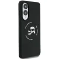 Калъф за Samsung Galaxy S25 Edge - Karl Lagerfeld - Силиконов Двойни Глави MagSafe (KLHMS25ESKCHTCK) - Черен
