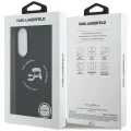 Калъф за Samsung Galaxy S25 Edge - Karl Lagerfeld - Силиконов Двойни Глави MagSafe (KLHMS25ESKCHTCK) - Черен