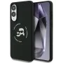 Калъф за Samsung Galaxy S25 Edge - Karl Lagerfeld - Силиконов Двойни Глави MagSafe (KLHMS25ESKCHTCK) - Черен