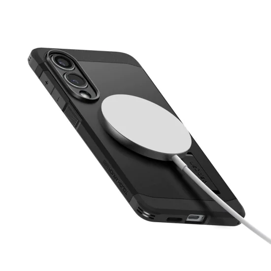 Калъф за Samsung Galaxy S25 Edge - Spigen - Tough Armor MagSafe - Черен