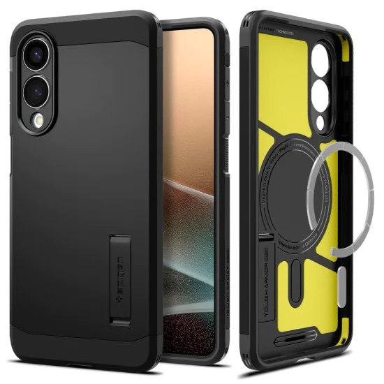 Калъф за Samsung Galaxy S25 Edge - Spigen - Tough Armor MagSafe - Черен