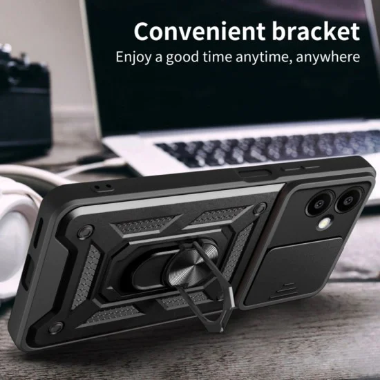 Калъф за Samsung Galaxy S25 Edge - Techsuit - CamShield Series - черен