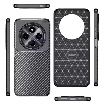 Калъф за Samsung Galaxy S25 Edge - Techsuit - CarbonFiber - Черен
