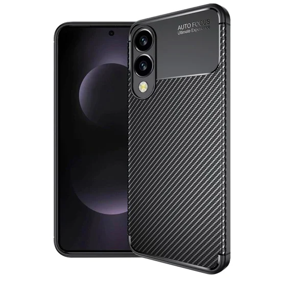 Калъф за Samsung Galaxy S25 Edge - Techsuit - CarbonFiber - Черен