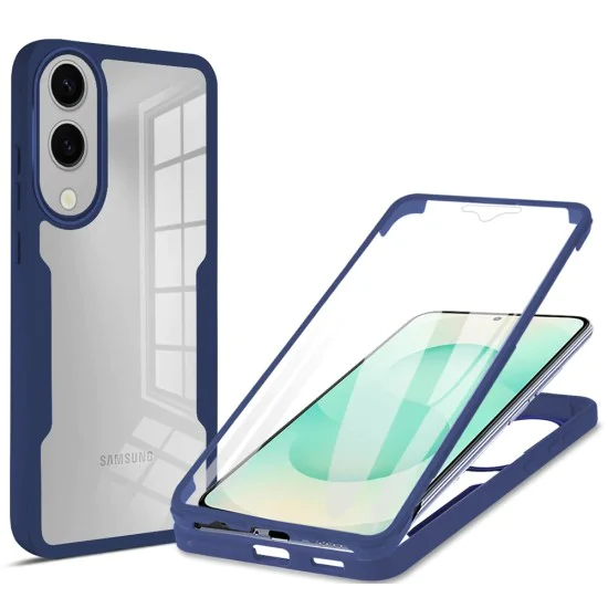 Калъф за Samsung Galaxy S25 Edge - Techsuit - ColorVerse 360 ​​Series + Screen Protector - Син