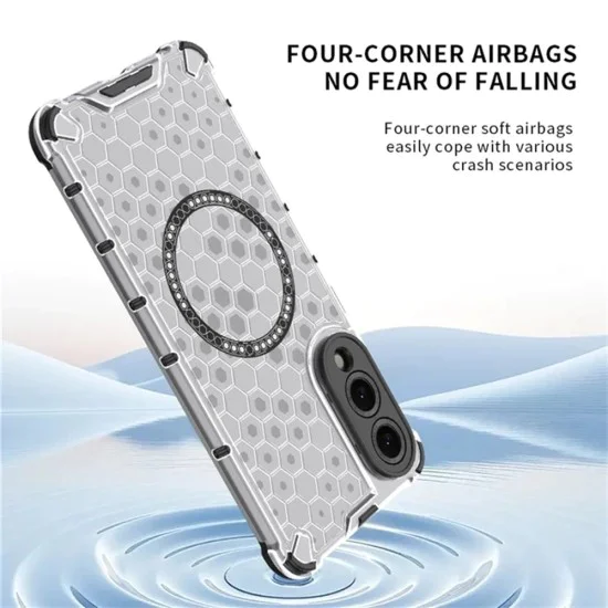 Калъф за Samsung Galaxy S25 Edge - Techsuit - HoneyComb Shield MagSafe - Бял