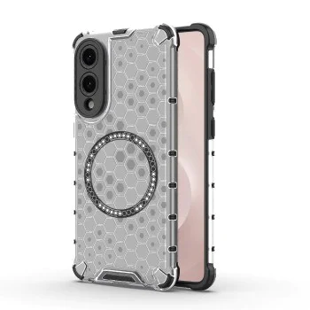 Калъф за Samsung Galaxy S25 Edge - Techsuit - HoneyComb Shield MagSafe - Бял