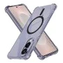 Калъф за Samsung Galaxy S25 Edge - Techsuit - Удароустойчив Clear Silicone MagSafe - Опушено Черен