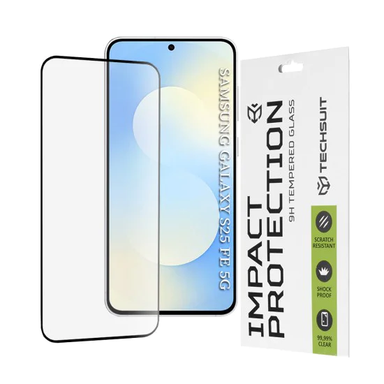 Калъф за Samsung Galaxy S25 FE - 111D Full Cover / Full Glue Glass - черен