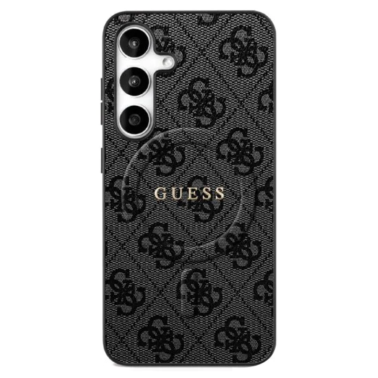 Калъф за Samsung Galaxy S25 FE - Guess - 4G Ring Classic Logo MagSafe (GUHMS25FEG4GFRK) - Черен