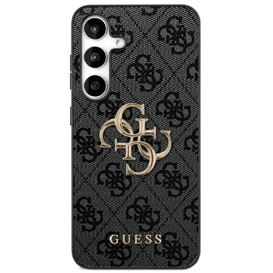 Калъф за Samsung Galaxy S25 FE - Guess - Кожен 4G Метално Лого (GUHCS25FE4GMGGR) - Черен