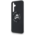 Калъф за Samsung Galaxy S25 FE – Karl Lagerfeld (KLHMS25FESKCHTCK) Silicone KC Heads MagSafe – Черен