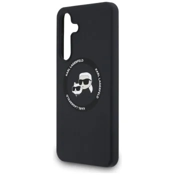 Калъф за Samsung Galaxy S25 FE – Karl Lagerfeld (KLHMS25FESKCHTCK) Silicone KC Heads MagSafe – Черен