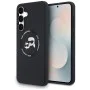 Калъф за Samsung Galaxy S25 FE – Karl Lagerfeld (KLHMS25FESKCHTCK) Silicone KC Heads MagSafe – Черен