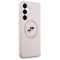 Калъф за Samsung Galaxy S25 FE – Karl Lagerfeld (KLHMS25FESKCHTCP) Silicone KC Heads MagSafe – Розов