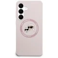 Калъф за Samsung Galaxy S25 FE – Karl Lagerfeld (KLHMS25FESKCHTCP) Silicone KC Heads MagSafe – Розов