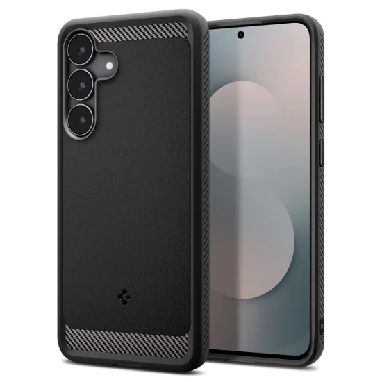 Калъф за Samsung Galaxy S25 FE – Spigen Rugged Armor – Матово черен