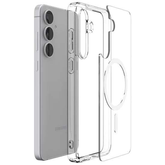 Калъф за Samsung Galaxy S25 FE - Spigen - Ultra Hybrid MagSafe - Прозрачен / Бял
