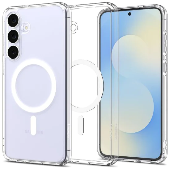 Калъф за Samsung Galaxy S25 FE - Spigen - Ultra Hybrid MagSafe - Прозрачен / Бял