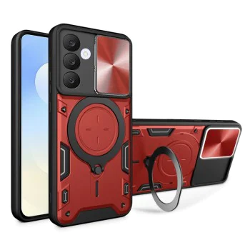Калъф за Samsung Galaxy S25 FE - Techsuit - CamGuard Pro - Червен