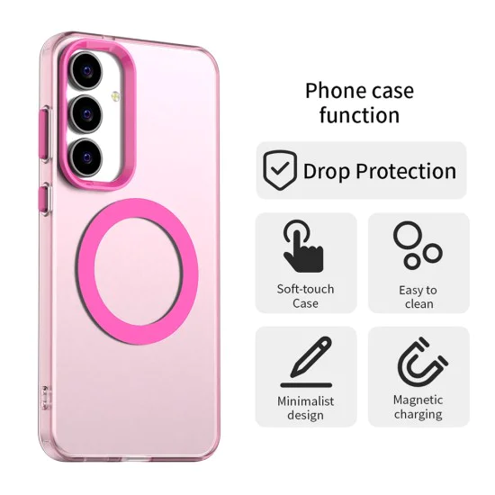 Калъф за Samsung Galaxy S25 FE - Techsuit - CandyCase MagSafe - Розов