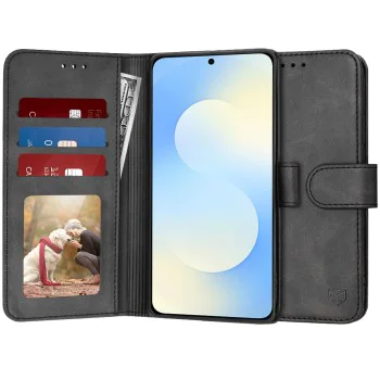 Калъф за Samsung Galaxy S25 FE - Techsuit - Diary Book - Черен