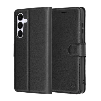 Калъф за Samsung Galaxy S25 FE - Techsuit - Leather Folio - Черен