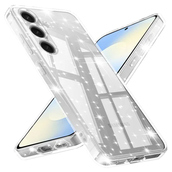 Калъф за Samsung Galaxy S25 FE - Techsuit - Серия SparkleSkin - Прозрачен