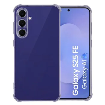 Калъф за Samsung Galaxy S25 FE - Techsuit - Shockproof Clear Silicone - Опушено Черен