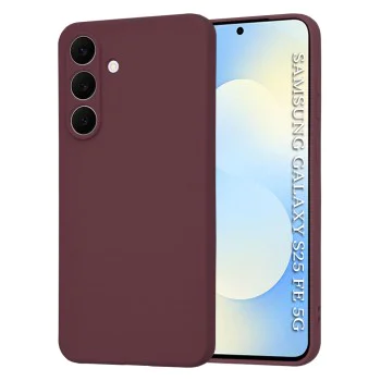 Калъф за Samsung Galaxy S25 FE - Techsuit - SoftFlex - Сливово червен