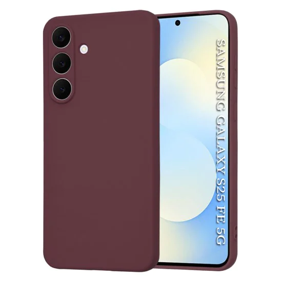 Калъф за Samsung Galaxy S25 FE - Techsuit - SoftFlex - Сливово червен