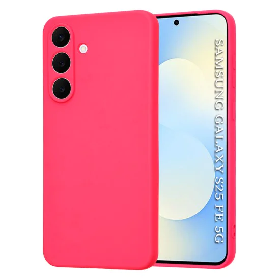 Калъф за Samsung Galaxy S25 FE - Techsuit - SoftFlex - Ярко розов