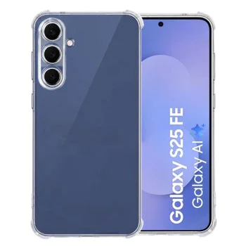 Калъф за Samsung Galaxy S25 FE - Удароустойчив Прозрачен Силиконов - Прозрачен