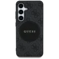 Калъф за Samsung Galaxy S25 - Guess - 4G Circle Classic Logo MagSafe (GUHMS25SP4PGRSGK) - Черен