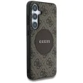 Калъф за Samsung Galaxy S25 - Guess - 4G Circle Classic Logo MagSafe (GUHMS25SP4PGRSGW) - Кафяв